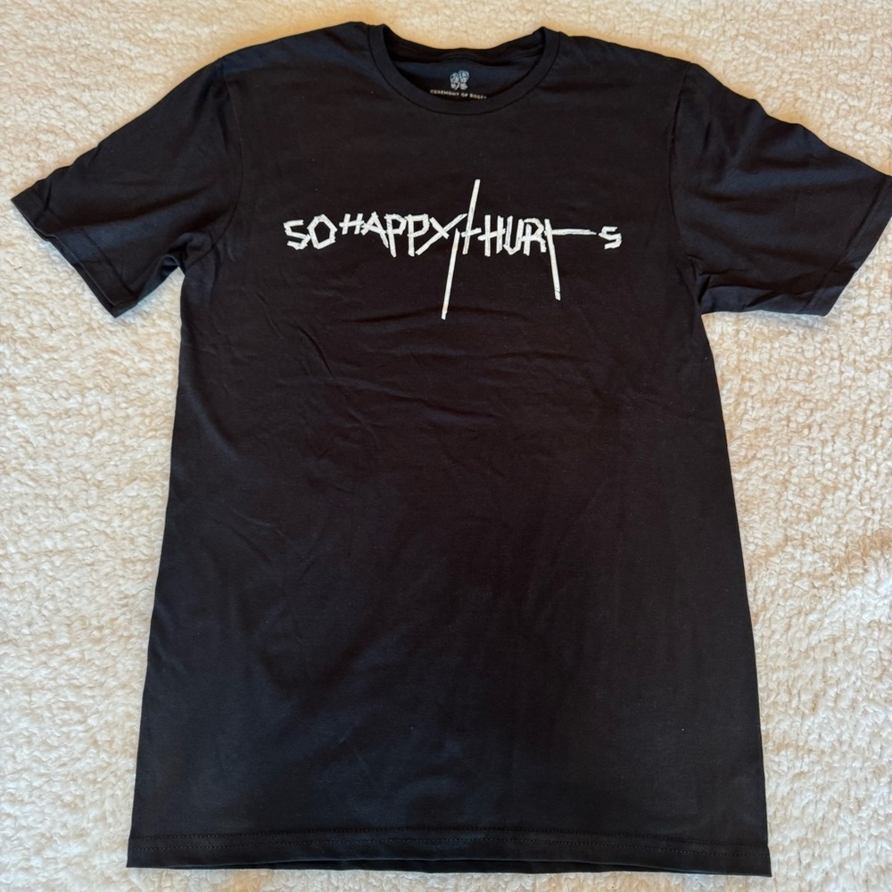 Bryan Adams So Happy‎ It Hurts Tour Shirt Ceremony of Roses Black Tee Size Small
